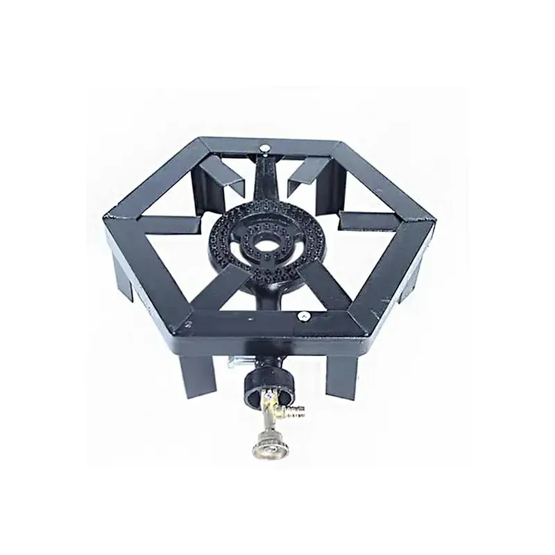 Octagon Shaped 18 x 18 x 15 Inch Alloy Steel Stove Chulha with Jodhpuri Burner for Food Processing Units