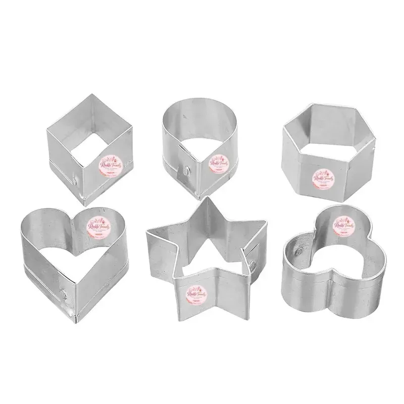 RINKLE TRENDZ Set of 6 Aluminium Cookie Cutter, Biscuit Cutter Fondant, DIY Cake
