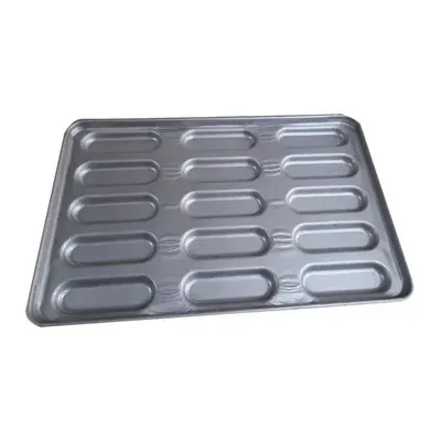 Alloy Steel 15 Indents Hot Dog Baking Tray (Size-13 x 18 Inch)