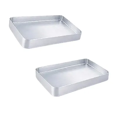 0.9 mm Thick, 9 x 6 Inch Small Rectangular Tray With Aluminium Body (Pack-2 Pcs)