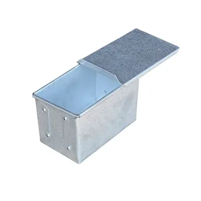 Aluminum 4.5 x 8.5 x 4.5 Inch 600 g Single Bread Mould With Dhakkan Lid (Pack-2 Pcs)