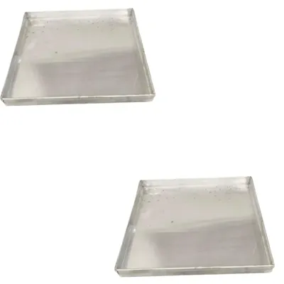 12 x 12 Inch Aluminium Dhokla Tray for Heavy Duty Stainless Steel 304 Gas Operated 5 Tray Dhokla Making Machine (Pack of 2)