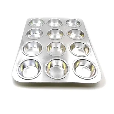 Aluminium Muffin Bakeware Tray 12 Cavity for Muffins, Cupcakes and more (Pack-1 pcs)