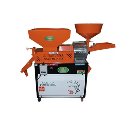 Annapurna 5 HP Combined Rice and Flour Mill with 6 Jali, 150 kg/hr Paddy & 35 kg/hr Flour