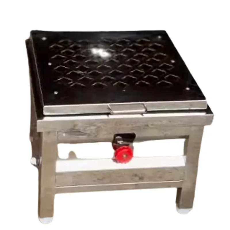 SS 18 x 18 x 8 Inch 25 cavity Appam Patra Gas Stove with Steam Lid For Paniyarams, Paddu, South Indian Snacks