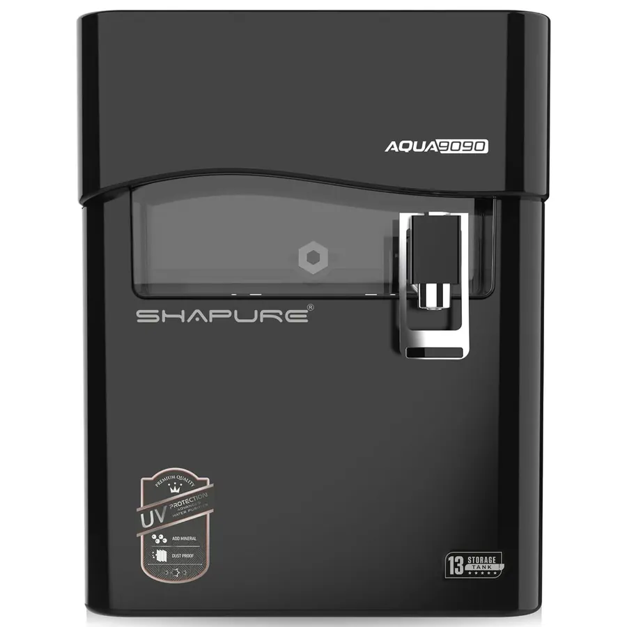 Shapure Aqua 9090 RO Water Purifier, 9 Stage RO With 13 L Storage Tank, (Black)