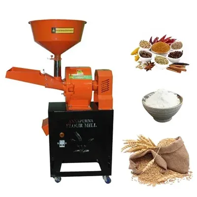 Annapurna Flour Mill/Atta Chakki 25-30 kg/Hr with 3 HP Motor & 6 Jali