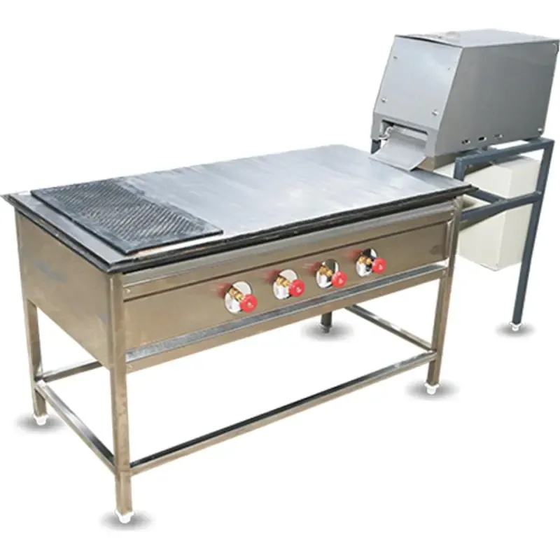 Automatic Chapati Pressing Machine With Chapati Puffer Table