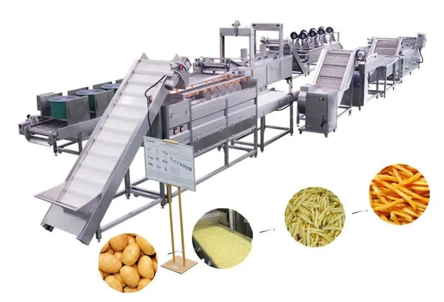 Industrial Fully Automatic Fried Potato Chips Line Making Machine, 200-1000 kg/hr