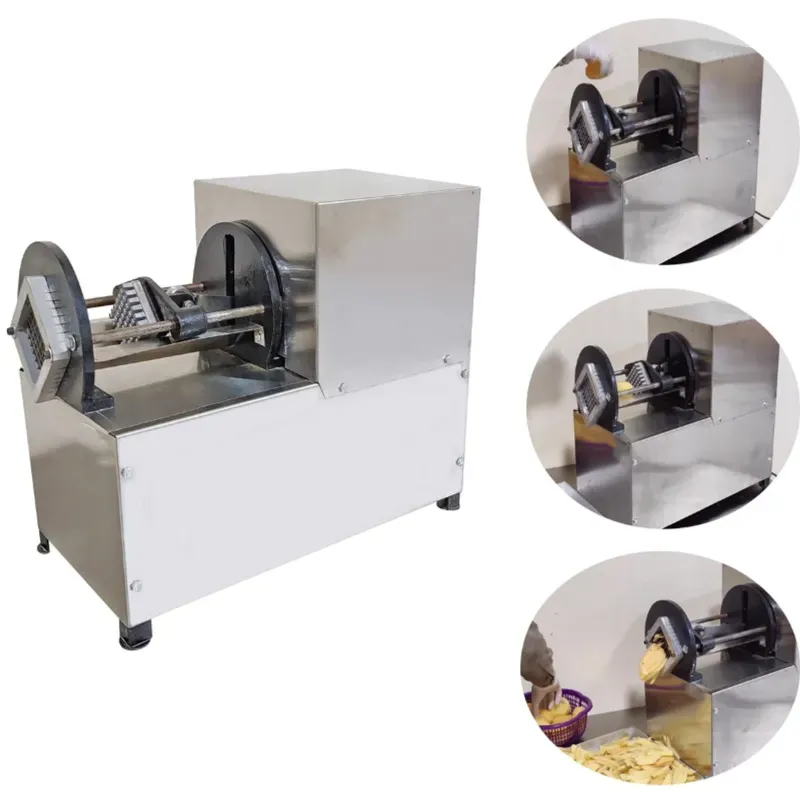 0.5 HP 100-200 kg/hr Stainless Steel Semi-Automatic French Fries Making Machine