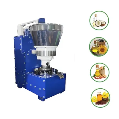Automatic Wooden Cold Press Oil Machine, 2 HP Motor with 10 kg/hr Production Capacity, Blue