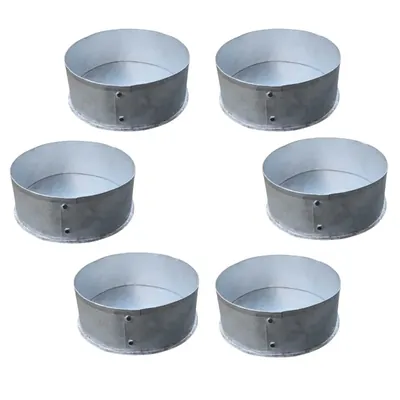 Premium (Pack of 6) Long Lasting Aluminum 7 Inch Round Shape Cake Moulds for Professional Bakeries