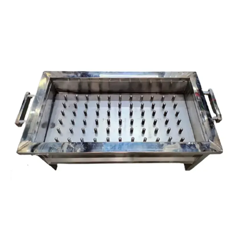 SS 24 Inch Gas Operated Barbeque Grill Machine with 8 Skewers (Weight 19.5 kg)