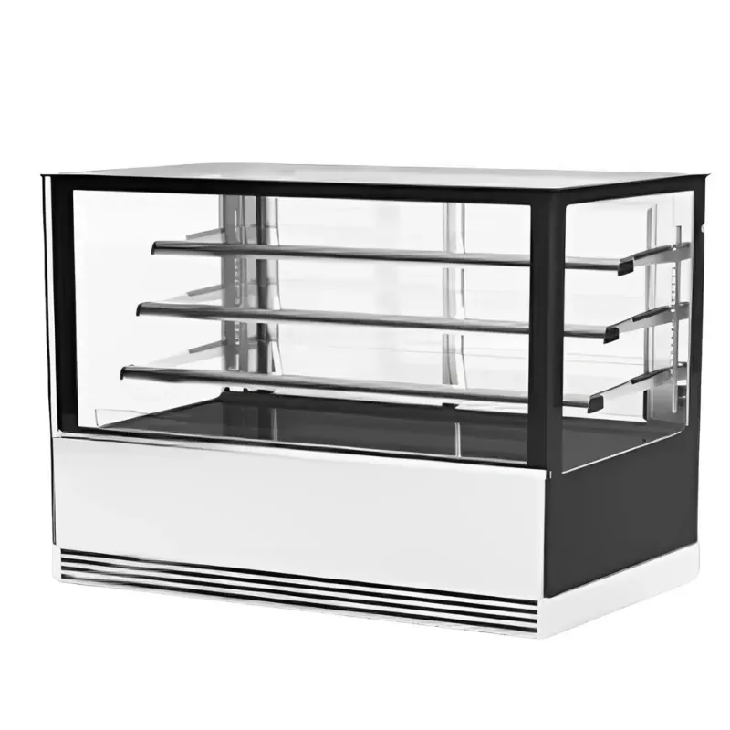 Elanpro EDC 1801 F3 Titanium Refrigerated Flat Showcase with Heated Glass