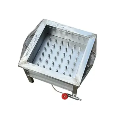 NE GRILLS 12 x 12 Inch Gas Operated Barbeque Griller With 4 Skewers and Bullet Burner