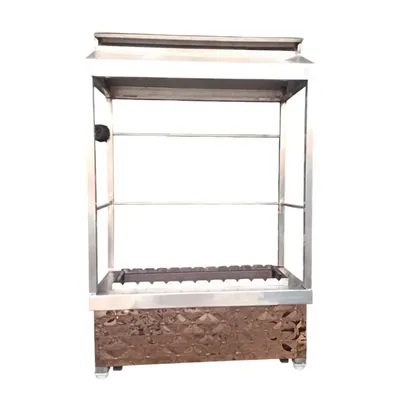15 x 30 x 42 Inch Rose Gold Plated BBQ Kebab & Paneer Tikka Grill with Folding Hut