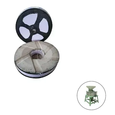 Black Emery Stone for 16 Inch (400 mm) Horizontal Bolt Type Flour Mill (One Pair)