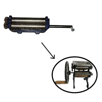 SS Big Cutter for Heavy Duty Hand Operated 6.5 Inch Roller Noodles Making Machine, 20 kg/hr