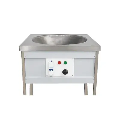 16 Inch Square Table Top Electric Kadhai, 3000 W with Safety Features (MCB/Auto-Cut Off)