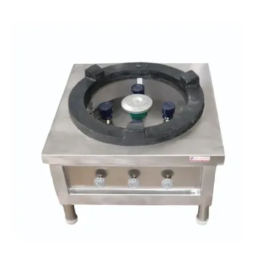 Biryani Stainless Steel Gas Dum Bhatti (30 x 30 x 24) inch with 5 Burners for Hotel, Restaurant