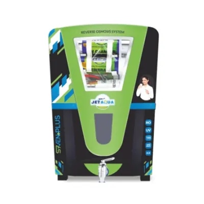 Jetaqua 12 Litre/hr Black Alkaline Seven Plus (RO + UV + UF) Water Purifier