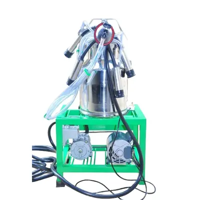1 HP Double Power Single Can Milking Machine, R1S1 Model, 650 LPM