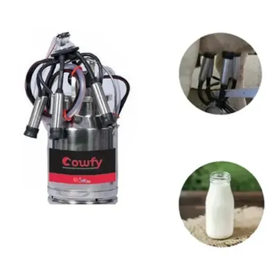COWFY 25 Litre SS Milking Bucket Set With Pulsator, Claw & Cluster