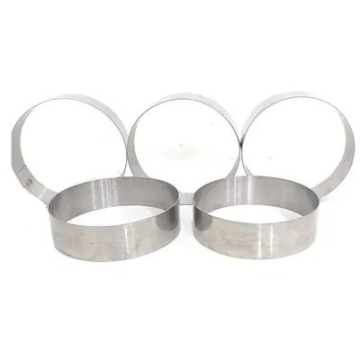12pcs, 4 Inch x 1 Inch Burger Ring Moulds, Galvanized Iron Sheet