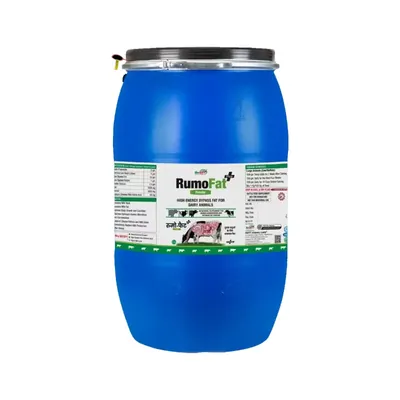 REFIT ANIMAL CARE Rumen Bypass Fat Powder for Cows, Buffalo, Goat, Cattle and Other Dairy Animals (Rumo Fat 50 kg Drum)