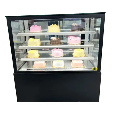 WESTERN 500 L PTW12 Cake & Pastry Showcase, Stainless Steel Heated Glass Display Fridge for Bakeries & Cafes