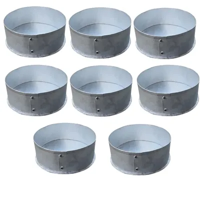 (Pack of 8) Food Grade Aluminium 7 Inch Round Shape Cake Moulds for Professional Bakeries