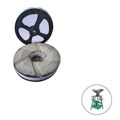 Black Emery Stone for 18 Inch (450 mm) Horizontal Bolt Type Flour Mill (One Pair)