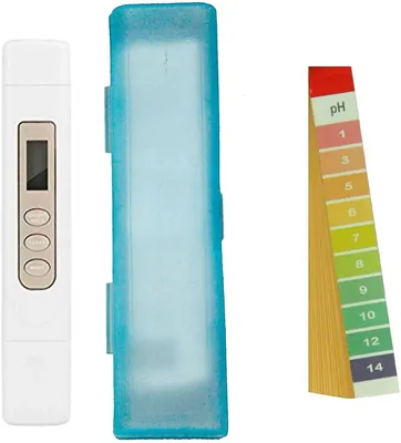 Shapure Pre Calibrated TDS Meter With Testing Strips and Case for Measuring TDS/Temp/Ppm with Ph Testing Strips, 2Pcs