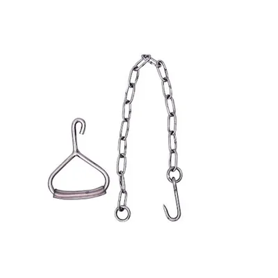 Dystocia Gibbon’s Chain Handle Stainless Steel OB Hook Chain Veterinary Calving Instruments (1 Set)