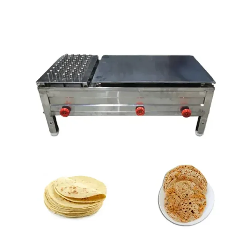 Table Top 18 x 36 Inch Chapati Tawa Bhatti with Puffer Plate, Gas Operated