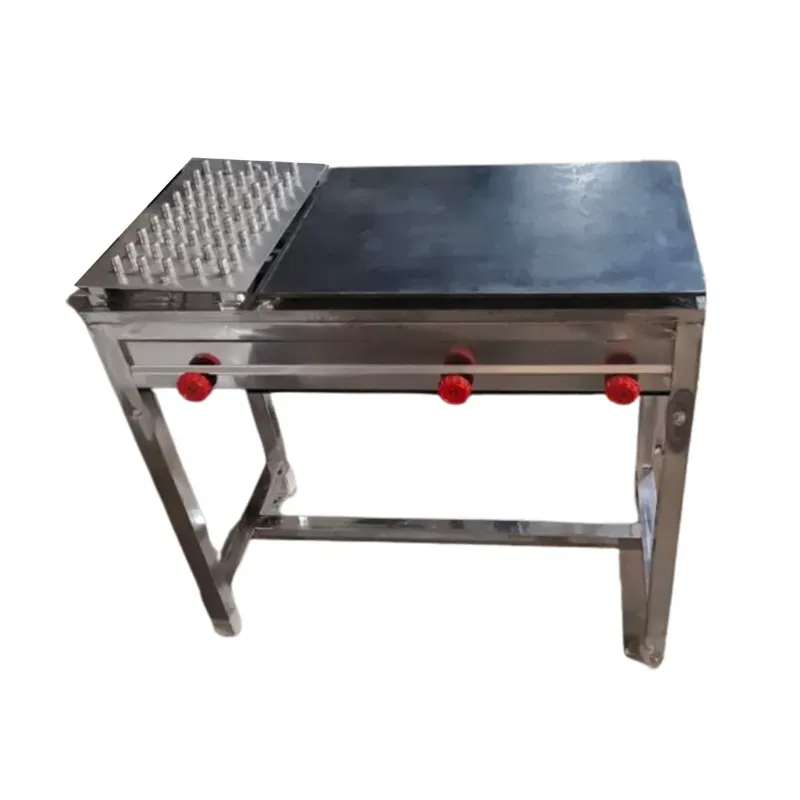 Stand Type 18 x 36 Inch Chapati Tawa Bhatti with Puffer Plate, Gas Operated