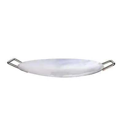 Mira Steels Commercial 18 Inch Round Tawa Platter of 3 mm Thickness, Stainless Steel Body, for Catering Purpose