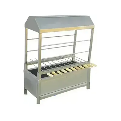Mira Steels Steel 36 x 11 x 30 Inch Charcoal Operated Barbeque Machine with Hood