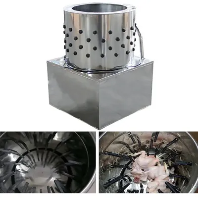Commercial Chicken Feather Plucking/Cleaning Machine, 10 Birds, Without Motor
