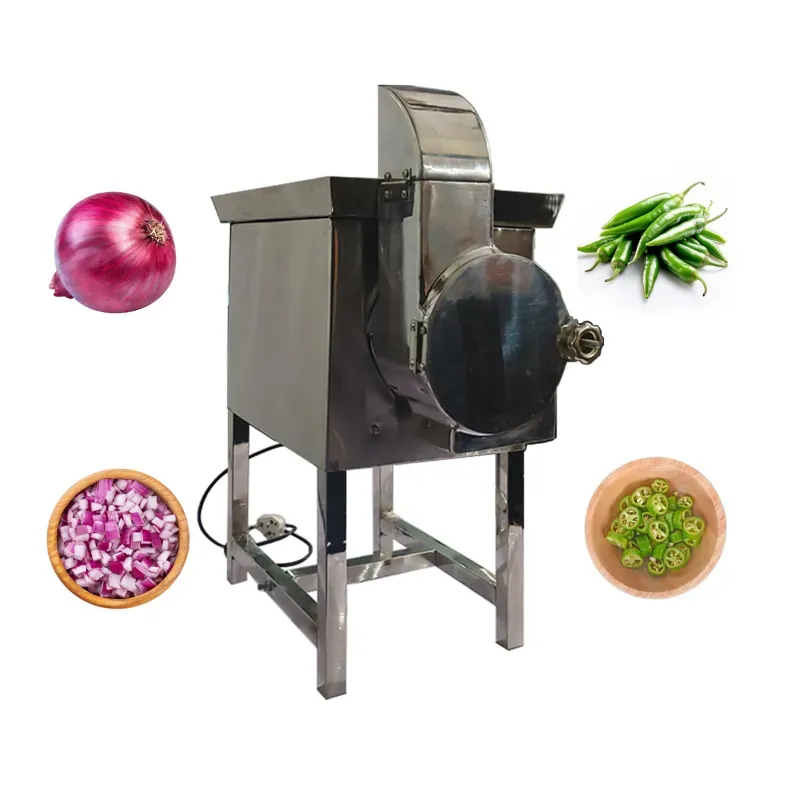 Heavy Duty Chilli Onion Cutter Machine with 1 HP Motor, Stainless Steel Body