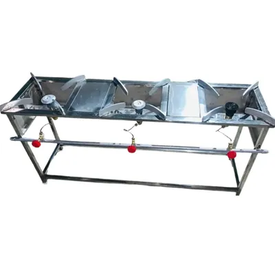 Stand Type 48 x 12 x 32 Inch Chinese Cooking Range with 2G and 1T Burner Model for Commercial Kitchen Use
