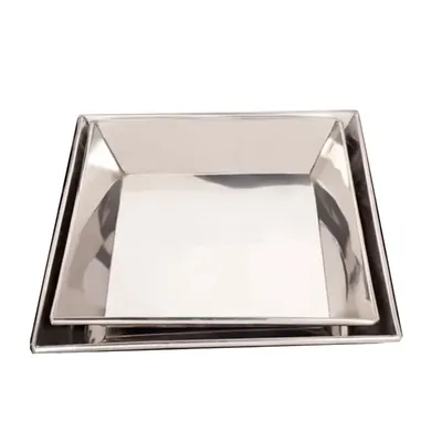 Mira Steels 16 Inch (Pack of 2) Chinese Tray With Stainless Steel Body