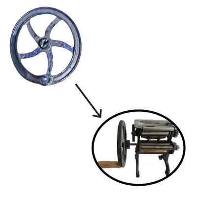 Premium Cast Iron Wheel for hand Operated 6-inch Noodle Making Machine With Stainless Steel Roller