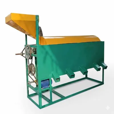 Commercial 1 HP Cleaner Grader Machine with 500-600 kg/hr Production Capacity and Three Phase Motor