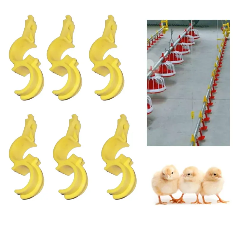 GKI POULTRY S Shape 10 pcs Clips for Waterline Pipe of Poultry Chicken House