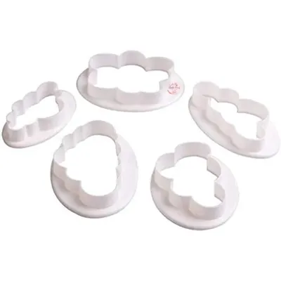 RINKLE TRENDZ Plastic Cloud Cutter Set for Fondant, Sugar Cake Decoration & Baking Clay Art