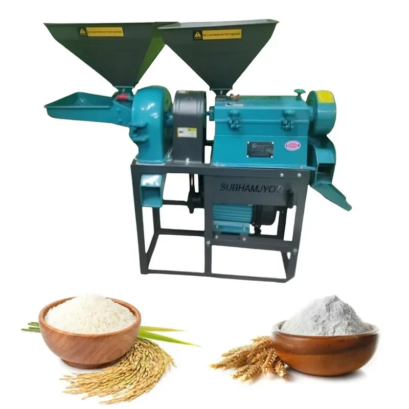 Subhamjyoti Combined Rice Mill and Pulverizer with 3 HP Motor, 200 kg/hr Paddy & 35 kg/hr Flour