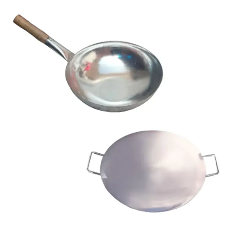 Mira Steels Combo of Chinese and Thai Wok With Stainless Steel Body, 2 Litre, Diameter 10 Inch