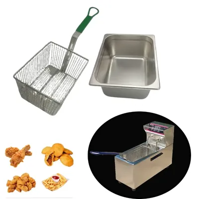 ADORMA Combo of Oil Pan and Fryer Basket for ADORMA 8 Litre Deep Fryer
