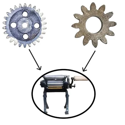 12 Teeth Mild Steel Gear (small) & 26 Teeth Mild Steel Gear (big) Combo for Noodle Making Machines